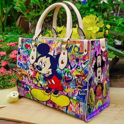 mickey lover leather handbag, mickey leather bag, mickey crossbody bag
