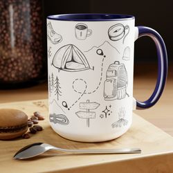 camping adventure coffee mugs, camping lover mug, coffee and camping lover