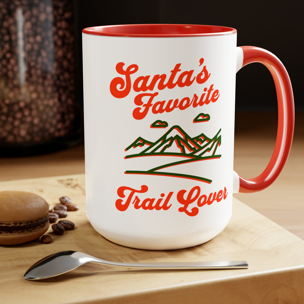 Santas Favorite Trail Lover Christmas Retro Coffee Mug, Adventure Trail Lover Mug,Camping Hiking Mountain Lover Coffee Mug,Nature Lover Gift.jpg