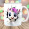 3D Baby Unicorn Hole In A Wall Mug Wrap, 11oz & 15oz Mug Template, Mug Sublimation Design, Mug Wrap Template, Instant Digital Download PNG.jpg
