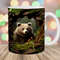 3D Bear Hole In A Wall Mug Wrap, 11oz & 15oz Mug Template, Mug Sublimation Design, Forest Mug Wrap Template, Instant Digital Download PNG.jpg