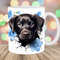 3D Black Labrador Mug Wrap, 11oz And 15oz Mug Template, Mug Sublimation Design, Hole In A Wall Mug Template, Instant Digital Download PNG.jpg