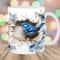 3D Blue Bird Hole In A Wall Mug Wrap, 11oz & 15oz Mug Template, Mug Sublimation Design, Mug Wrap Template, Instant Digital Download PNG.jpg