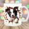 3D Border Collie Hole In A Wall Mug Wrap, 11oz & 15oz Mug Template, Mug Sublimation Design, Puppy Mug Template, Instant Digital Download PNG.jpg