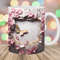 3D Crack In A Wall Rose Gold Butterfly Mug Wrap, 11oz & 15oz Mug Template, Flowers Mug Sublimation Design, Instant Digital Download PNG.jpg