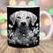 3D Crystal Dog Flowers Mug Wrap, 11oz And 15oz Mug Template, Mug Sublimation Design, Mug Wrap Template, Instant Digital Download PNG.jpg
