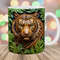 3D Engraved Leather Tiger Mug Wrap, 11oz & 15oz Mug Template, Mug Sublimation Design, Mug Wrap Template, Instant Digital Download PNG.jpg
