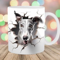 3d greyhound hole in a wall mug, 11oz 15oz mug, mug design