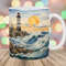 3D Lighthouse Ocean Landscape Mug Wrap, 11oz And 15oz Mug Template, Mug Sublimation Design, Mug Wrap Template, Instant Digital Download PNG.jpg