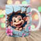 3D Monkey Mug Wrap, 11oz & 15oz Mug Template, Hole In A Wall Mug Sublimation Design, Flowers Mug Wrap Template, Instant Digital Download PNG.jpg