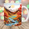 3D Mountains Autumn Landscape Mug Wrap, 11oz And 15oz Mug Template, Mug Sublimation Design, Mug Wrap Template, Instant Digital Download PNG.jpg