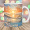 3D Ocean Landscape Mug Wrap, 11oz And 15oz Mug Template, Mug Sublimation Design, Mug Wrap Template, Instant Digital Download PNG.jpg