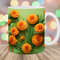 3D Orange Flowers Mug Wrap, 11oz & 15oz Mug Template, Mug Sublimation Design, Botanical Mug Wrap Template, Instant Digital Download PNG.jpg