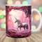 3D Pink Unicorn Hole In A Wall Mug Wrap, 11oz And 15oz Mug Template, Mug Sublimation Design, Mug Wrap Template, Instant Digital Download PNG.jpg