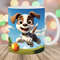 3D Puppy Playing Ball Mug Wrap, 11oz And 15oz Mug Template, Mug Sublimation Design, Mug Wrap Template, Instant Digital Download PNG.jpg