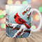 3D Red Cardinal Bird Christmas Mug Wrap, 11oz & 15oz Mug Template, Mug Sublimation Design, Mug Wrap Template, Instant Digital Download PNG.jpg