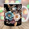 3D Rose Gold Green Flowers Mug Wrap, 11oz And 15oz Mug Template, Mug Sublimation Design, Mug Wrap Template, Instant Digital Download PNG.jpg