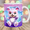 3D Teddy Bear Mug Wrap, 11oz And 15oz Mug Template, Mug Sublimation Design, Hole In A Wall Mug Wrap Template, Instant Digital Download PNG.jpg
