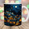 3D Village Night Landscape Mug Wrap, 11oz And 15oz Mug Template, Mug Sublimation Design, Mug Wrap Template, Instant Digital Download PNG.jpg