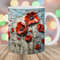 3D Vintage Poppies Mug Wrap, 11oz And 15oz Mug Template, Mug Sublimation Design, Flower Mug Wrap Template, Instant Digital Download PNG.jpg