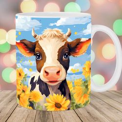 baby cow mug, 11oz 15oz mug, mug design