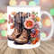 Cowboy Boots Mug Wrap, 11oz & 15oz Mug Template, Flower Mug Sublimation Design, Mug Wrap Template, Instant Digital Download PNG.jpg