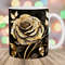 Gold Rose Mosaic Mug Wrap, 11oz And 15oz Mug Template, Mug Sublimation Design, Mug Template, Instant Digital Download PNG.jpg