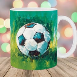 soccer ball mug, 11oz 15oz mug, mug design