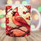 Stained Glass Red Cardinal Mug Wrap, 11oz & 15oz Mug Template, Mug Sublimation Design, Bird Mug Wrap Template, Instant Digital Download PNG.jpg