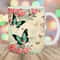 Vintage Butterflies Flowers Mug Wrap, 11oz And 15oz Mug Template, Mug Sublimation Design, Mug Wrap Template, Instant Digital Download PNG.jpg