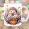 Watercolor Hedgehogs Mug Wrap, 11oz And 15oz Mug Template, Mug Sublimation Design, Flowers Mug Wrap Template, Instant Digital Download PNG.jpg
