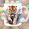Watercolor Tiger Mug Wrap, 11oz And 15oz Mug Template, Mug Sublimation Design, Mug Wrap Template, Instant Digital Download PNG.jpg