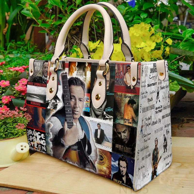 Bruce Springsteen Women Leather Hand Bag, Bruce Springsteen Women Bag,Bruce Springsteen Bags Gift For Her, Vintage Handbag, Purse For Women.jpg