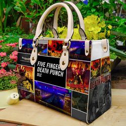 Five Finger Death Punch Leather HandBag,Music Band Bag,Five Finger Fan Gift