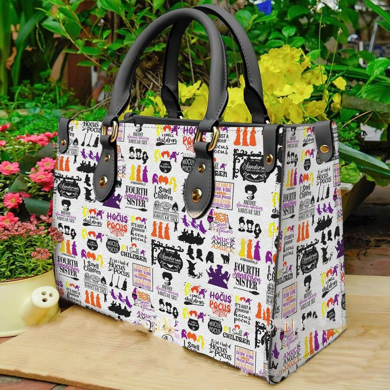 Hocus Pocus Leather Handbag,Hocus Pocus Leather Bag,Halloween Crossbody Bag,Hocus Pocus Wallet,Halloween Gift,Halloween Bag,Women 3D Handbag-7.jpg