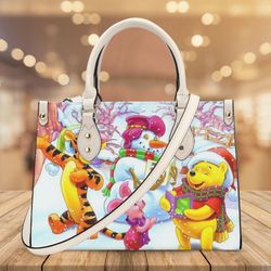 Winnie The Pooh Tigger Christmas Handbag, Pooh Bear Leather Bag, Christmas Shoulder Bag