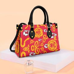 Kansas City Chiefs Rose And Flower Pattern Limited Edition Fashion Handbag