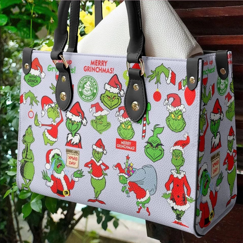 Christmas Grinch Leather Bag,Grinch Lovers Handbag.jpg