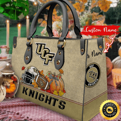NCAA UCF Knights Autumn Women Leather Bag