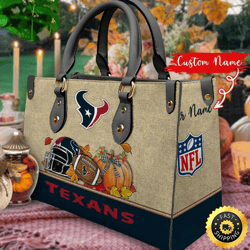 NFL Houston Texans Autumn Women Leather Bag