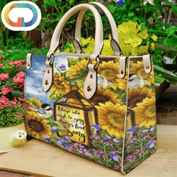 choose to shine sunflower butterfly leather women handbags