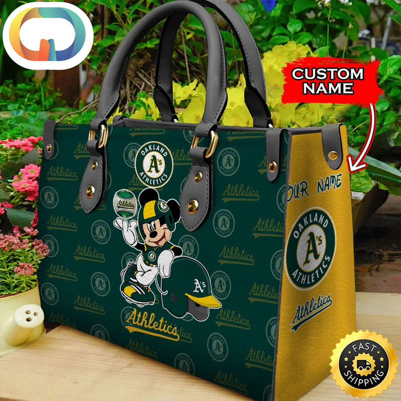 Custom Name USA - MLB Oakland Athletics Mickey Leather Bag.jpg
