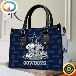 Dallas Cowboys NFL Snoopy Women Premium Leather Hand Bag