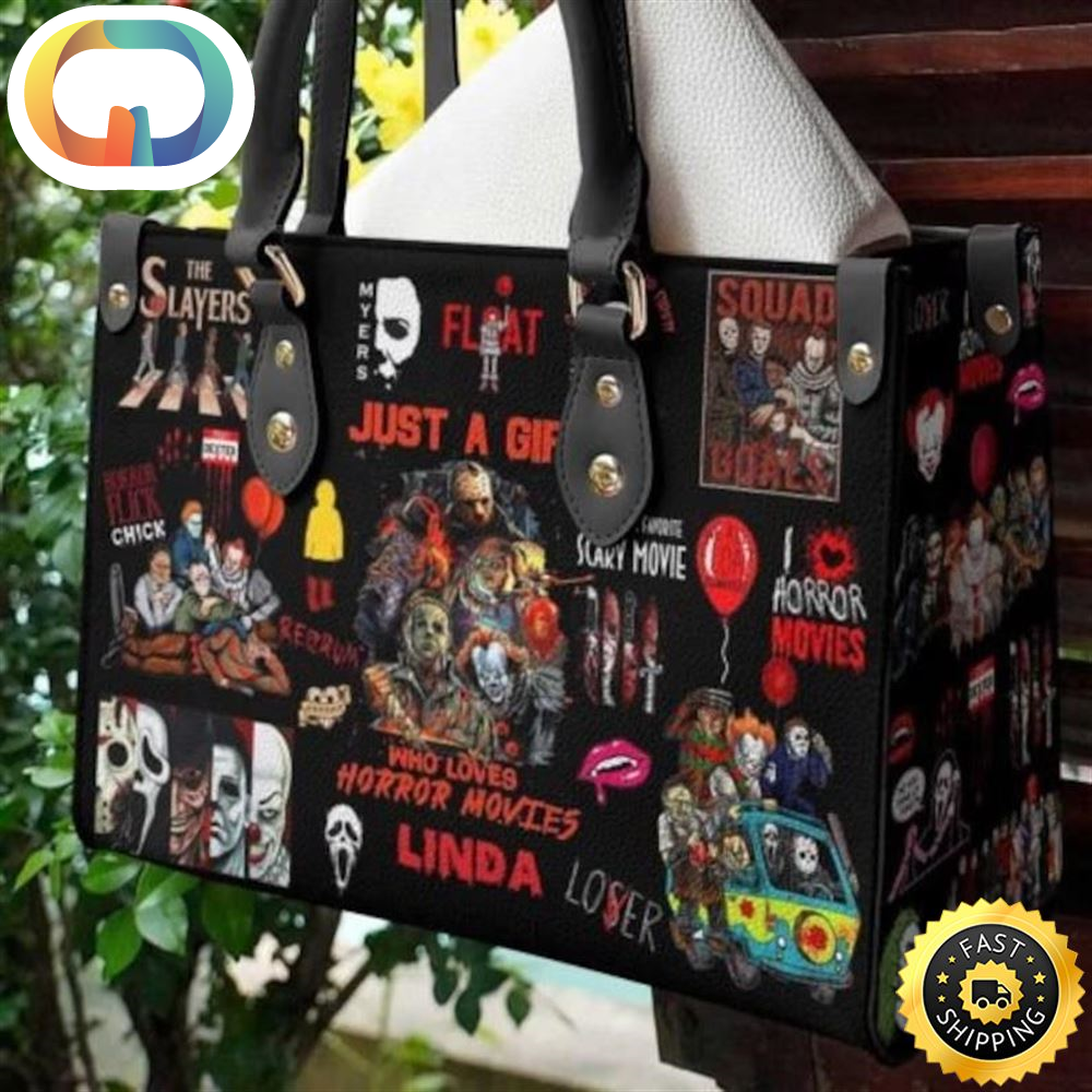 Just A Girl Who Loves Horror Movies Leather Handbag.jpg