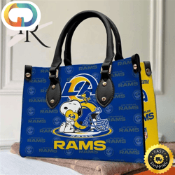 Los Angeles Rams NFL Snoopy Women Premium Leather Hand Bag