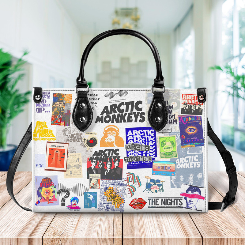 Arctic Monkeys Leather Handbag, Arctic Monkeys Handbag, Arctic Monkeys Leather Bag, Women Handbag, Crossbody Bag, Personalized Bag.jpg