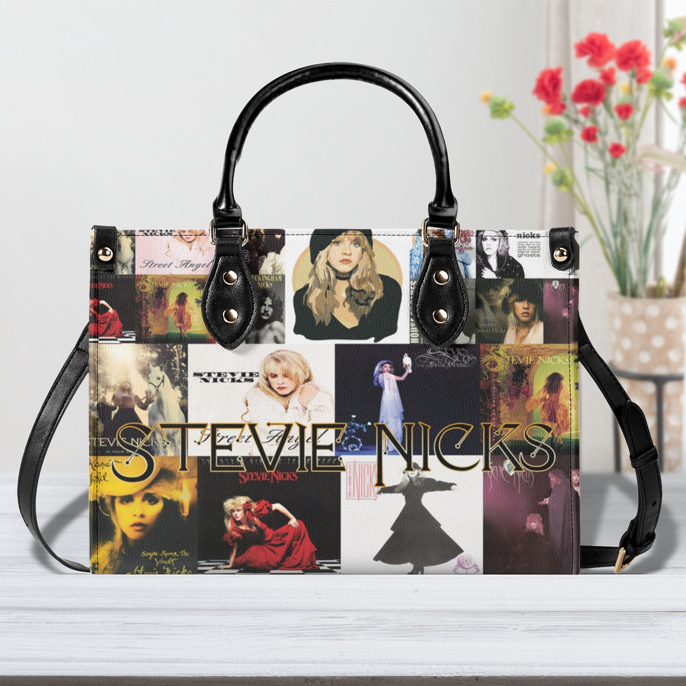 Stevie Nicks Women Leather Handbag, Travel handbag, Gift for fan, Handmade Bag, Custom Bag, Vintage Bags, Woman Shoulder Bag, Top Handbag.jpg