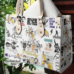 Freddie Mercury Leather Hand Bag, Women Leather Hand Bag, Gift for Her, Gift For Lovers