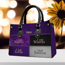 I Am Strong Personalized Handbag, Personalized Gifts, Gifts for Women, Gift for Her, Gift For Lovers
