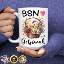 bsn mug, bsn graduation gift, bachelor of science in nursing mug